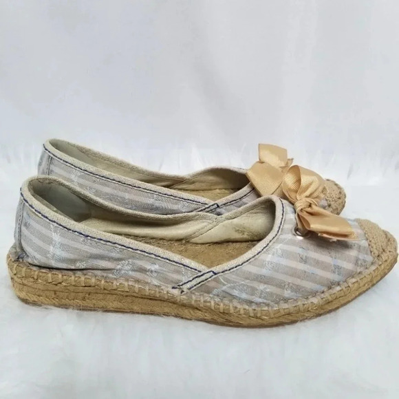 Kenzie Striped Espadrilles Bow 7.5 - Picture 6 of 16